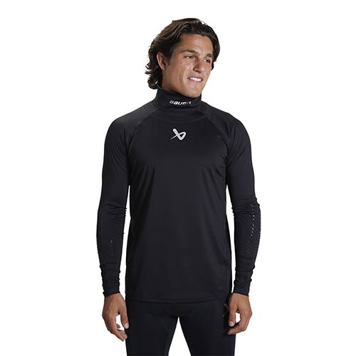 Bauer Baselayer Top con giocatore integrata Senior nero