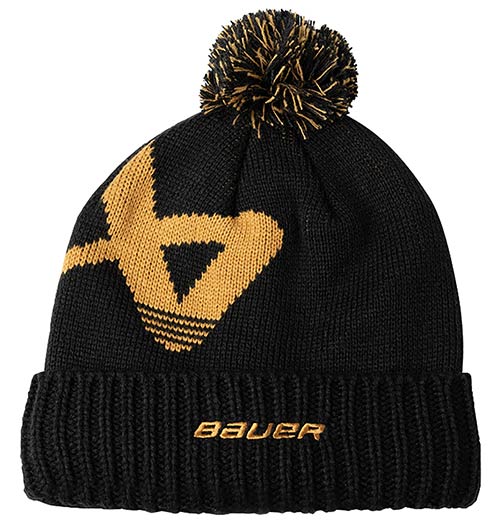 Bauer bobble pipo Intarsia Musta - Keltainen Juniorit