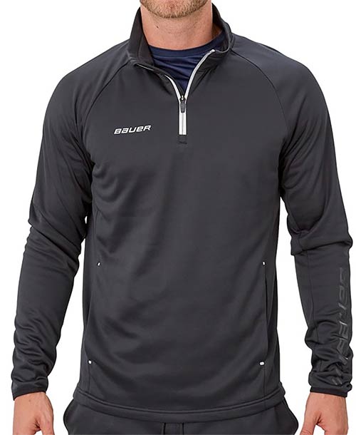 Bauer Fleece 1/4 Zip Top Vapor modzie Black