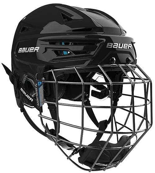 Bauer Re-Akt 55 casco combo con griglia Senior nero