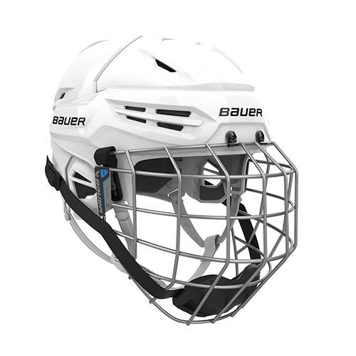 Bauer Re-Akt 55 casco combo con rejilla Senior blanco