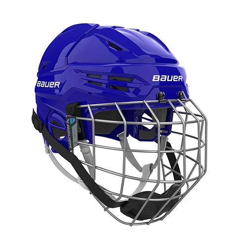 Bauer Re-Akt 55 Hjelm Combo med gitter Senior bla