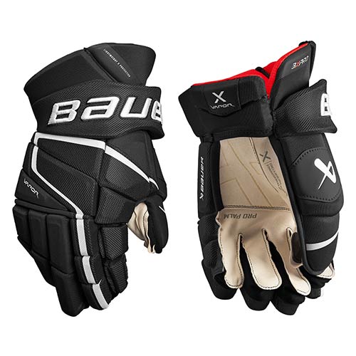 Bauer Vapor 3X Pro gant Senior noir-blanc