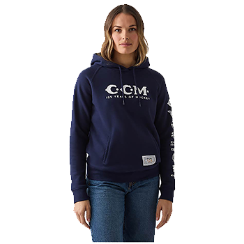 CCM 125 lat hokeja Rocznica Hoodie Damskie ciemny niebieski