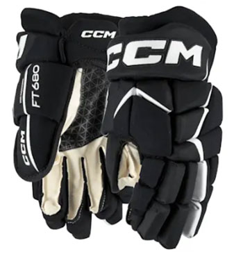 CCM Jetspeed FT680 gant Junior noir-blanc