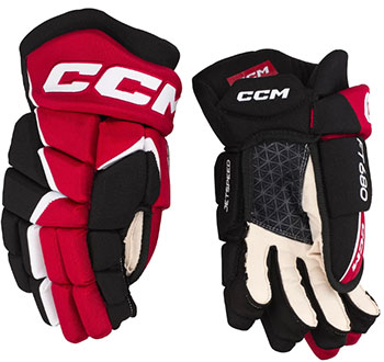 CCM Jetspeed FT680 hanskat vanhempi musta-punainen-valkoinen