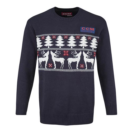 CCM Sweat d'hiver en tricot bleu marine