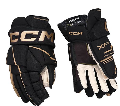 CCM Tacks XF guanti Senior nero-oro